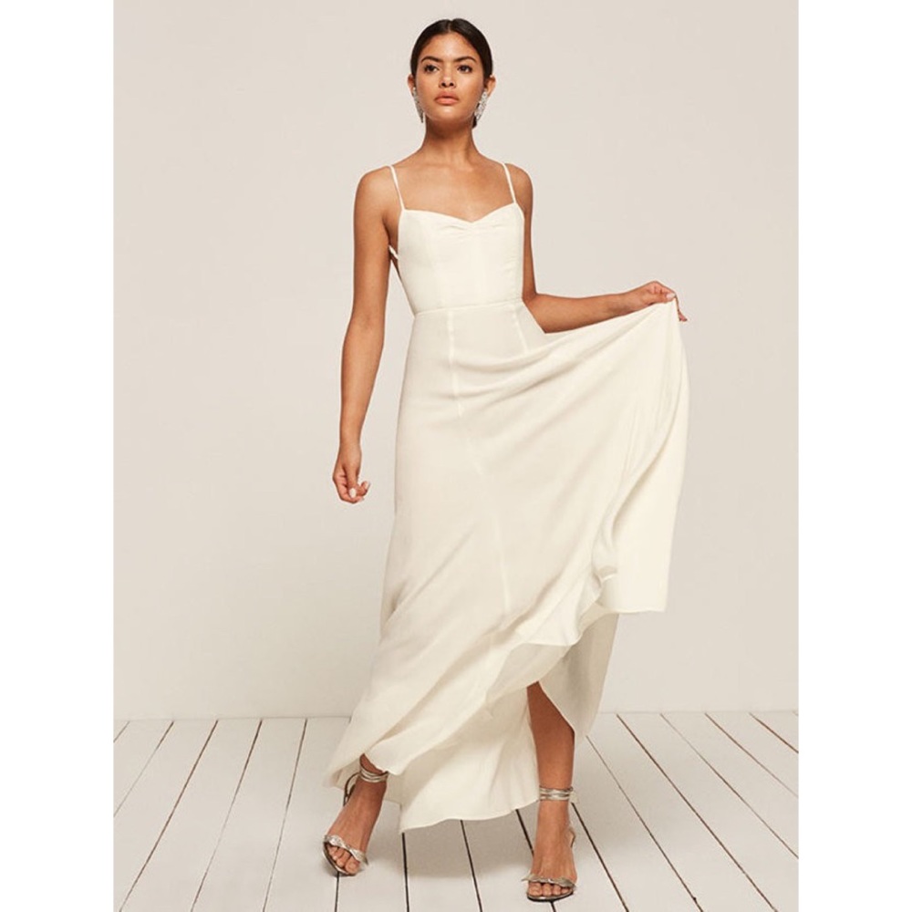 Reformation Thistle Ivory Wedding Dress - Picture 2 of 11